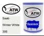 Preview: Saab, Winter White, 306: 500ml Lackdose, von ATW Autoteile West.